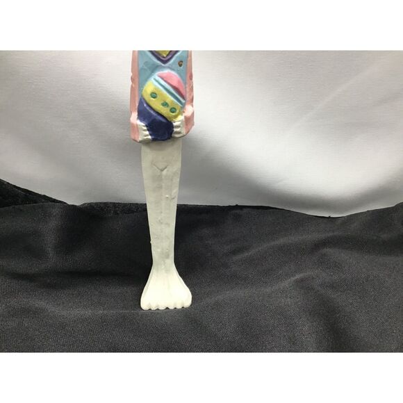 Easter Bunny Rabbit Wooden Pencil Figure Hand Painted 8 Inches Spring Holiday - Picture 3 of 7